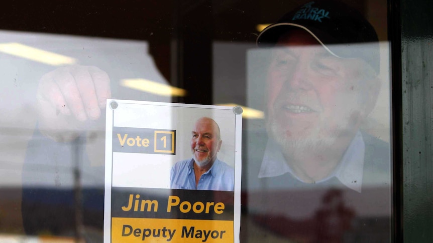 Jim Poore on the campaign trail in the Central Highlands