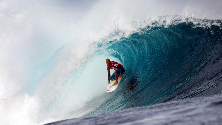 Slater claims his 49th tour victory at the Fiji Pro.