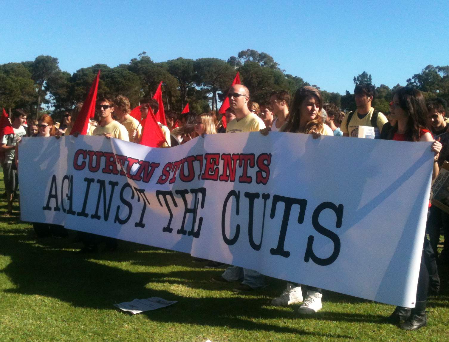 University students protest against funding cuts - ABC News