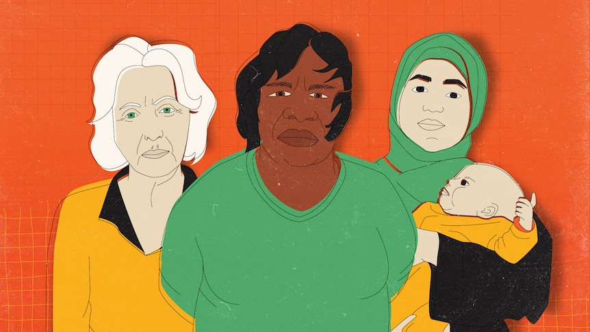 Graphic of women from diverse backgrounds