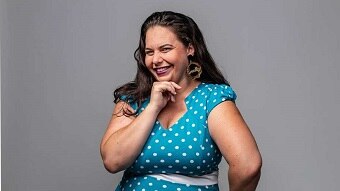 ABC presenter and producer Rudi Bremer in a polkadot dress