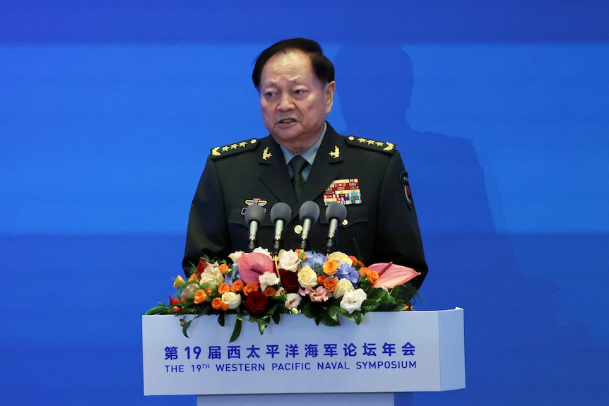 中国军方第二号人物张又侠警告说不要把海洋当做“炮舰外交的竞技场”。