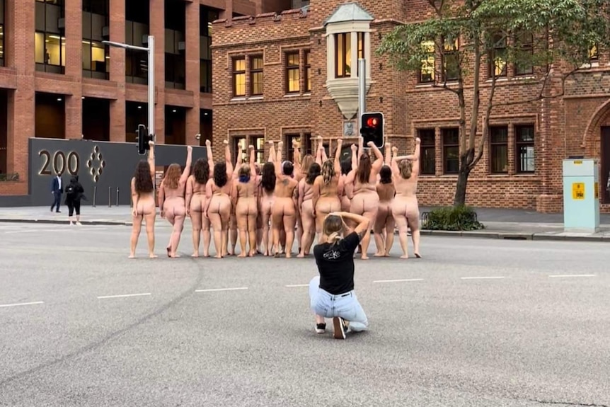 Naked Nudist Gallery - Naked truth revealed about gathering of 30 nude women in Perth's CBD - ABC  News