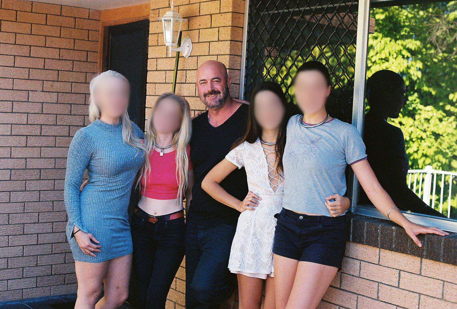 James Davis with his slave outside house