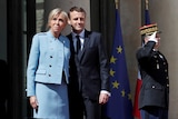 Emmanuel Macron and his wife Brigitte Trogneux.