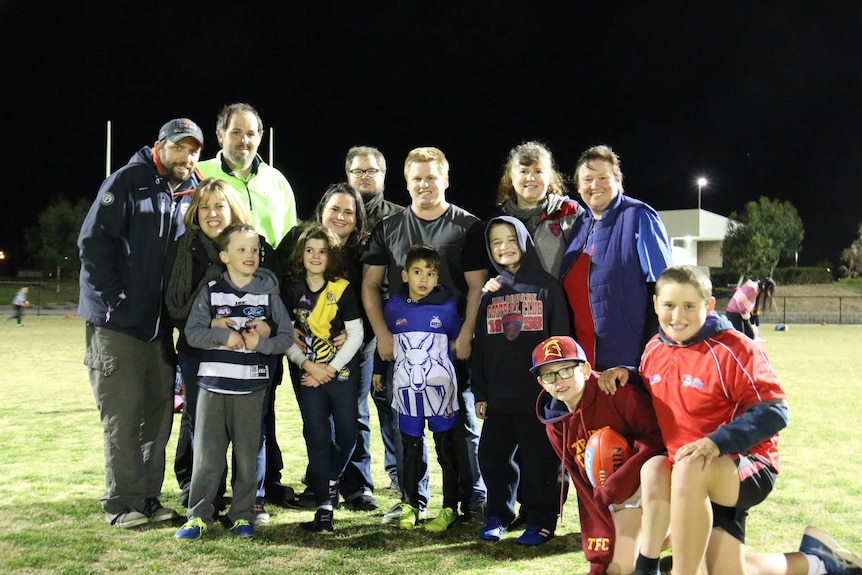 Group photo of the Wyndham Suns Auskick group August 2017.