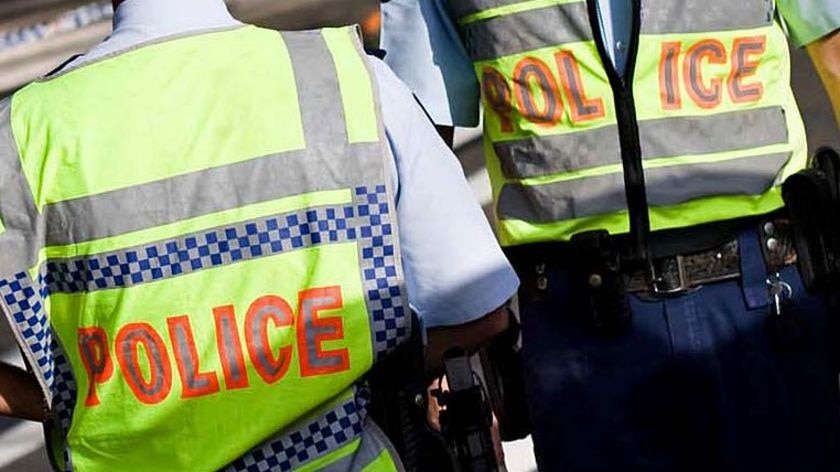 Police are investigating after a motorcyclist collided with a pedestrian.