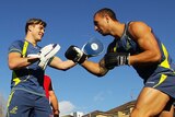 Cooper in boxing training