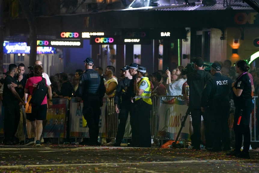 Police officers at mardi gras