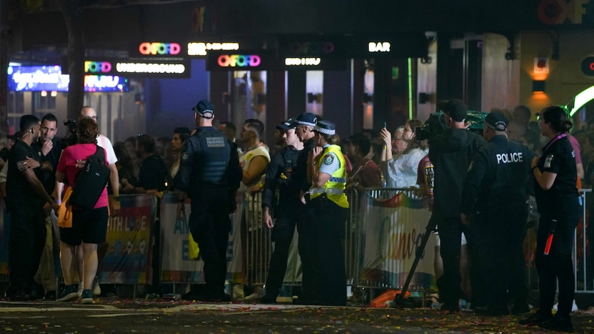 Police officers at mardi gras