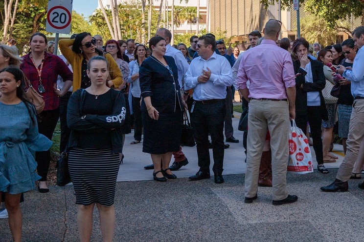 Workers were left stranded on the streets of Darwin.