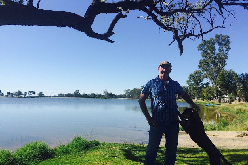 Watchem grain producer Leon Hogan describes his local lake as "an escape" from the drought-stricken farm