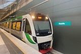 A new train at Redcliffe station in Perth