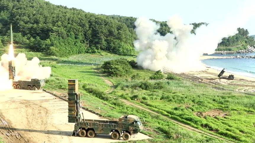 The US and South Korea stage a show of force responding to North Korea's missile test
