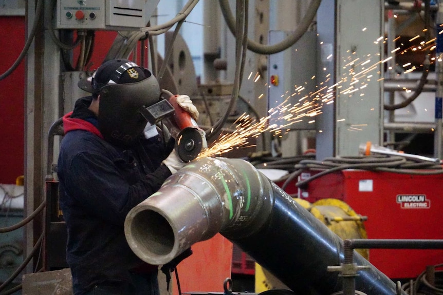 Pipe cutting at Alltype Engineering in Perth