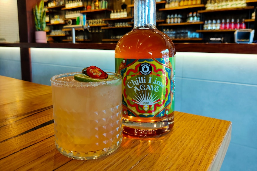 A chilli lime margarita cocktail.