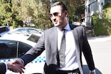 Salim Mehajer arrives at Burwood court in Sydney.