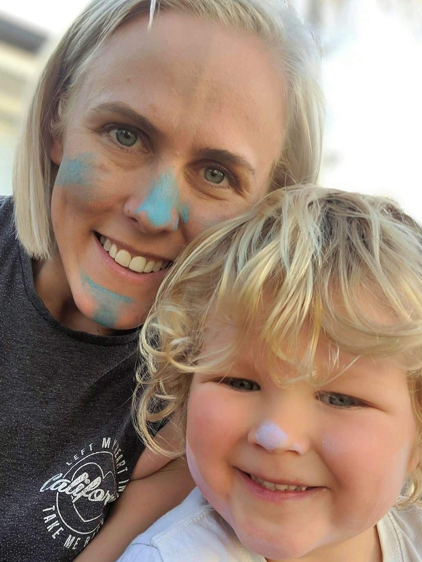 Sydney mother, Sarah Davies, with four-year-old Jude.