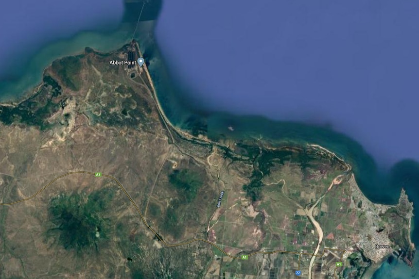 Satellite image of Bowen and Abbot Point.