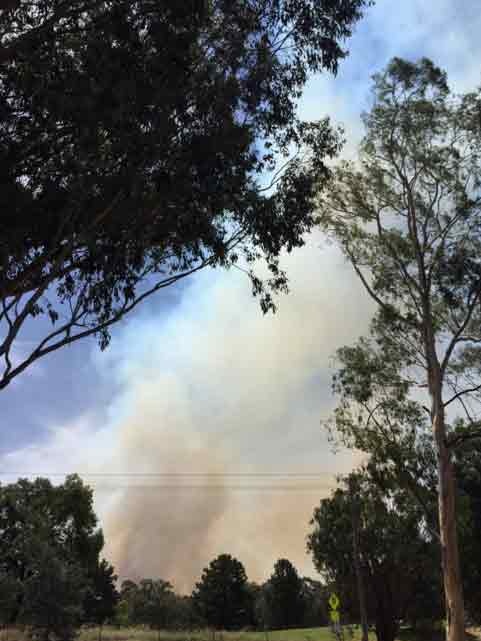 Fire west of Belconnen