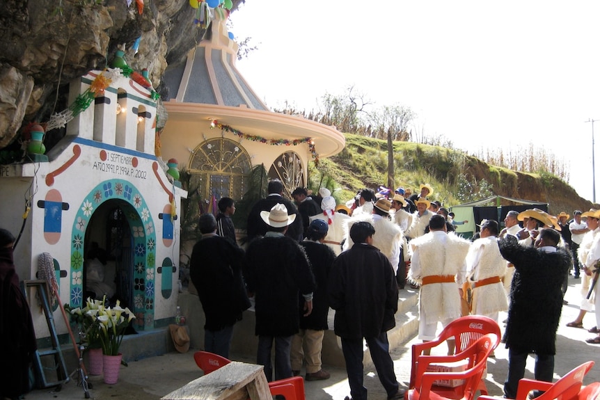 Shrine for Guadalupe, Chamula, Chiapas, Mexico,