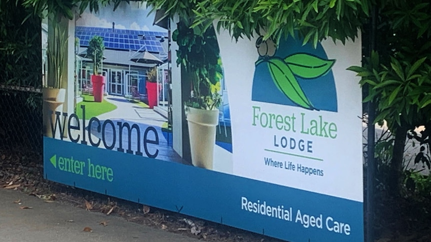 Sign at entrance to Forest Lake Lodge residential aged care facility.