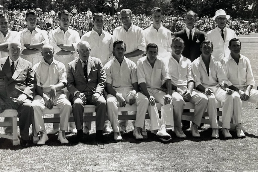 An old team photo in black and white