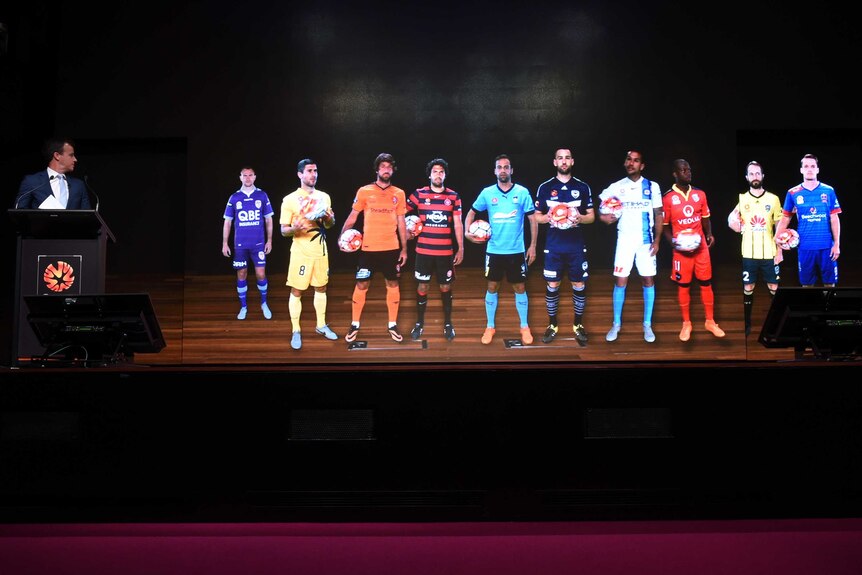 Holograms of A-League captains at season launch
