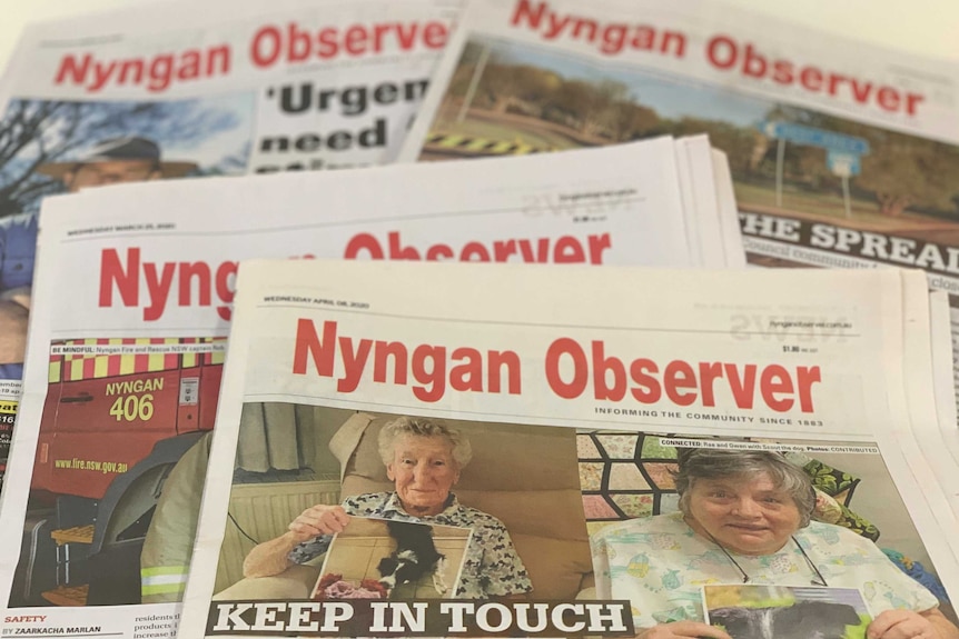 Several editions of the Nyngan Observer newspaper grouped together