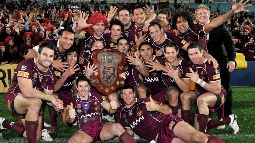 Five of the best... the Maroons celebrate an unprecedented period of dominance capped by a whitewash.