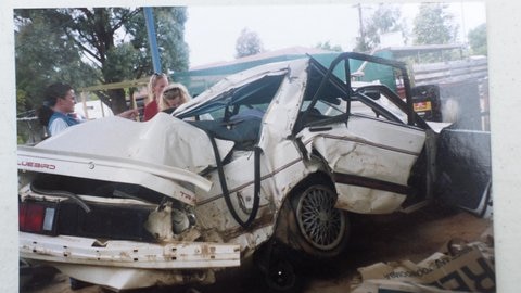 Milly Parker was pulled from this car wreck 22 years ago.