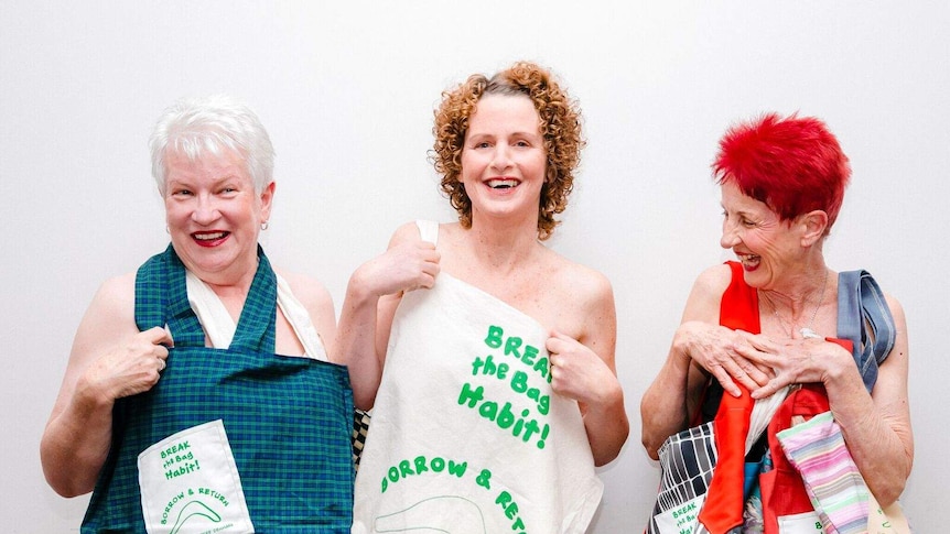 Three ladies from the Denmark Plastic Reduction group share a laugh