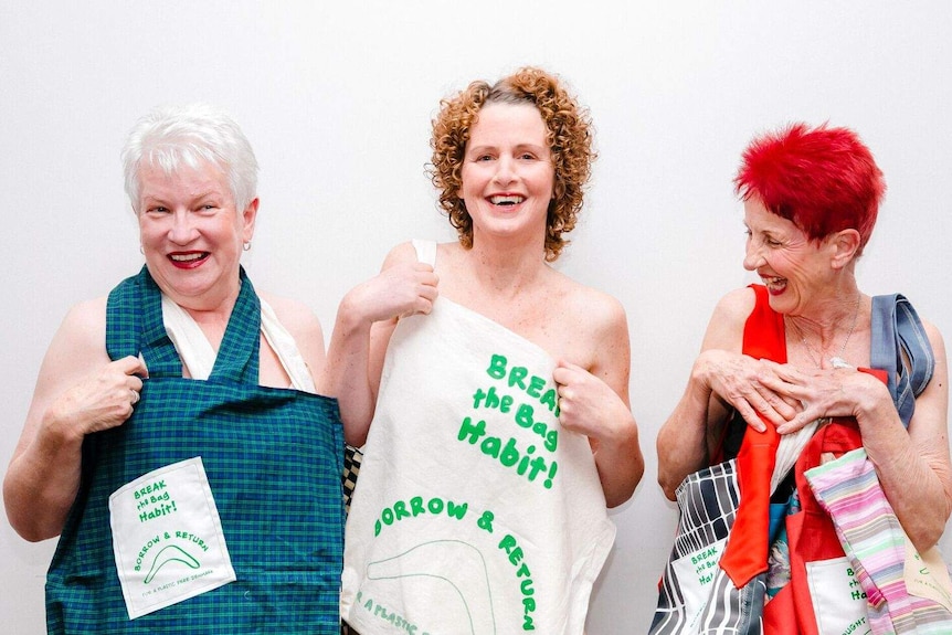 Three ladies from the Denmark Plastic Reduction group share a laugh