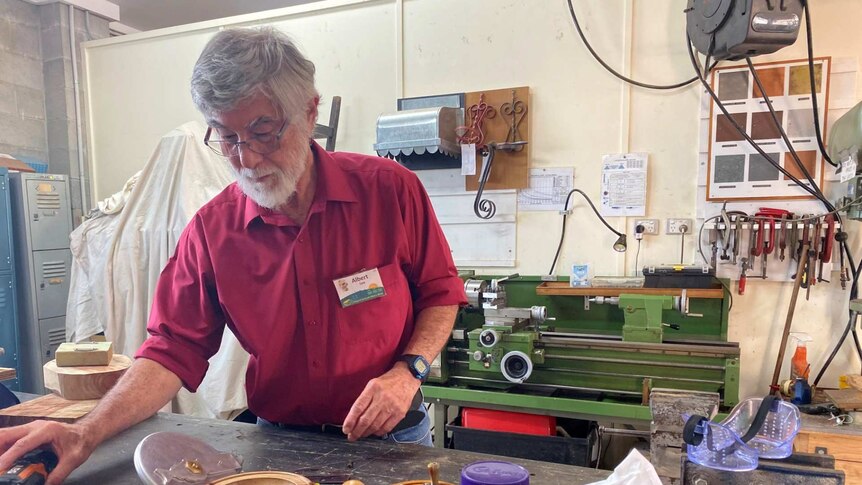 Albert Lee spends several days a week at the Mt Gravatt Men's Shed.