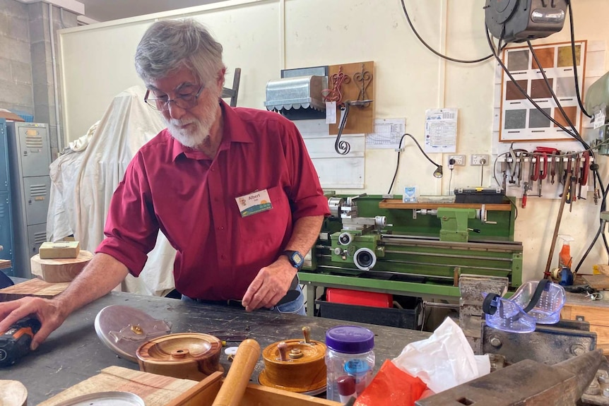 Albert Lee spends several days a week at the Mt Gravatt Men's Shed.