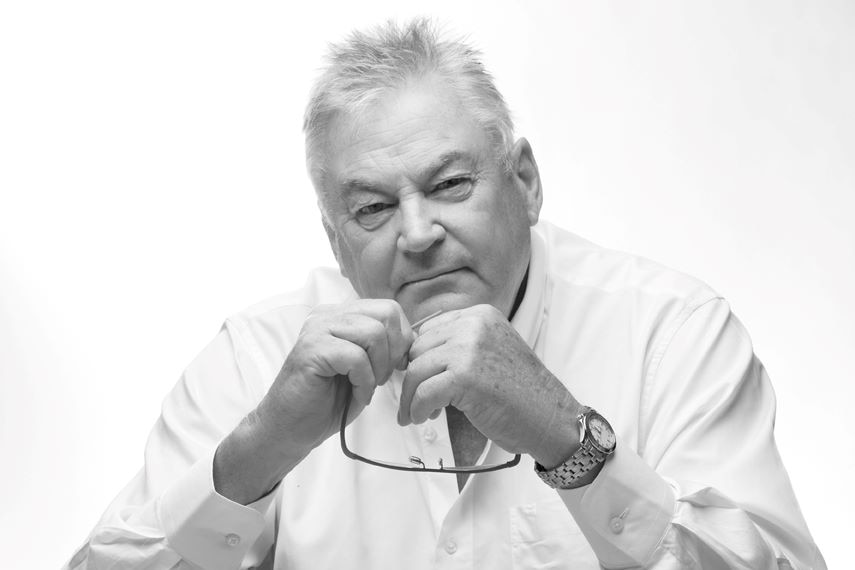 man sitting at desk