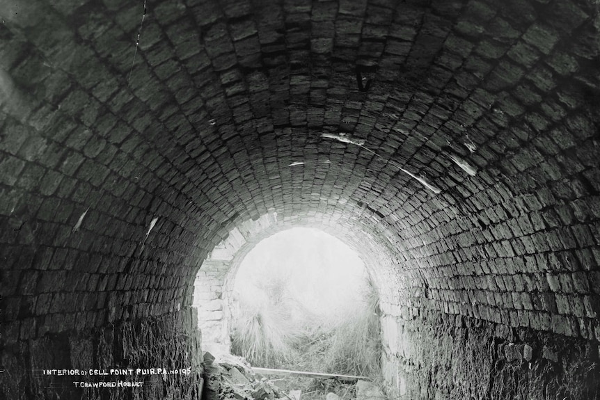 Interior of cell at the Point Puer boys prison at Port Arthur