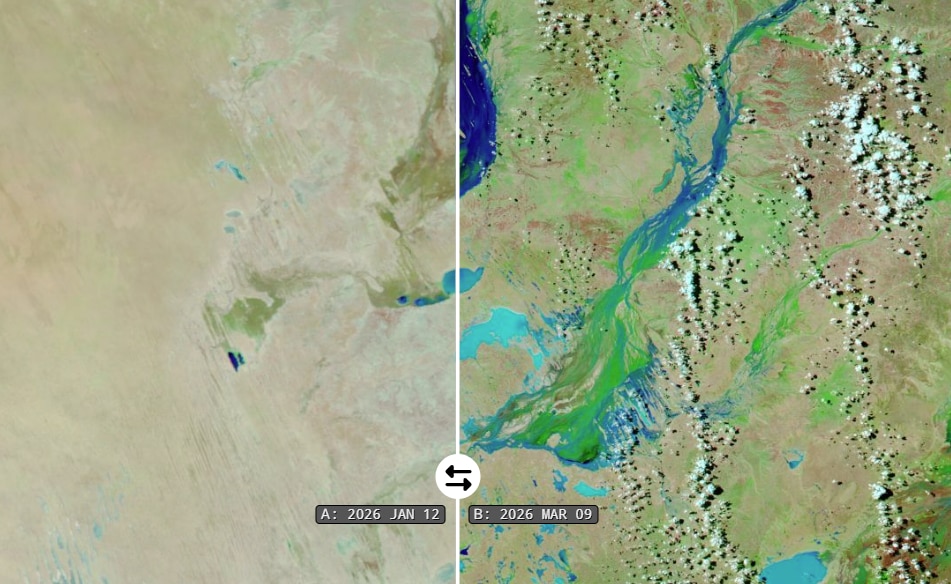 Second round of flooding for inland Australia as March one of wettest on record