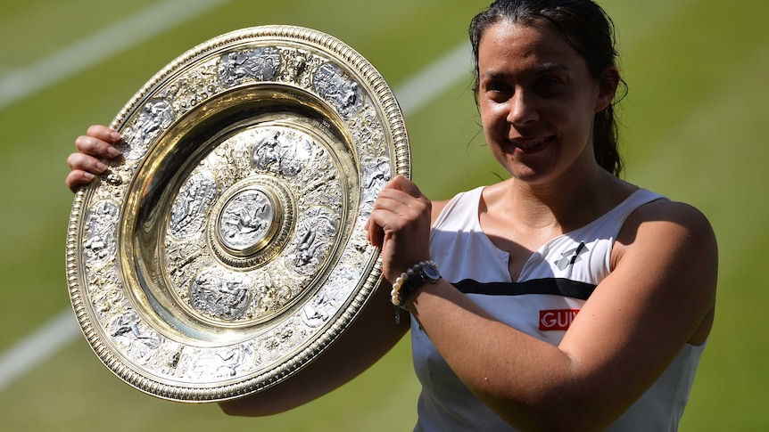 Marion Bartoli with her Wimbledon trophy