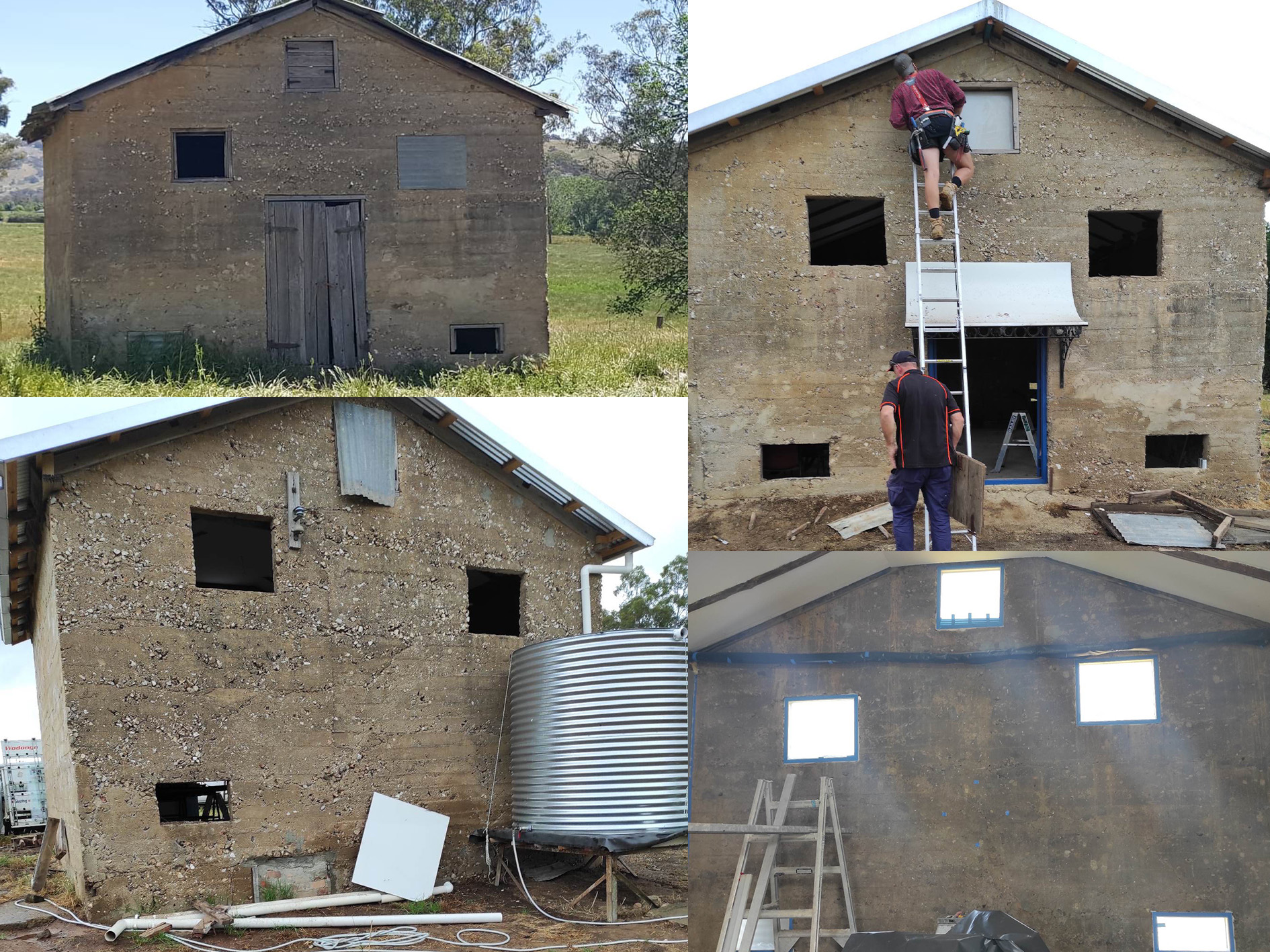 A shed being renovated.