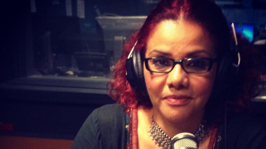 Mona Eltahawy in Sydney's ABC studio