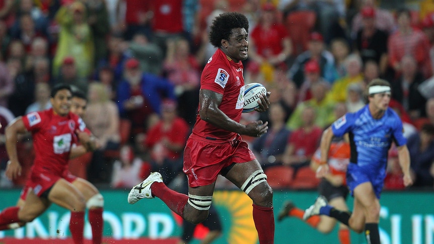 Radike Samo's first-half intercept try was the highlight of the Reds' win.