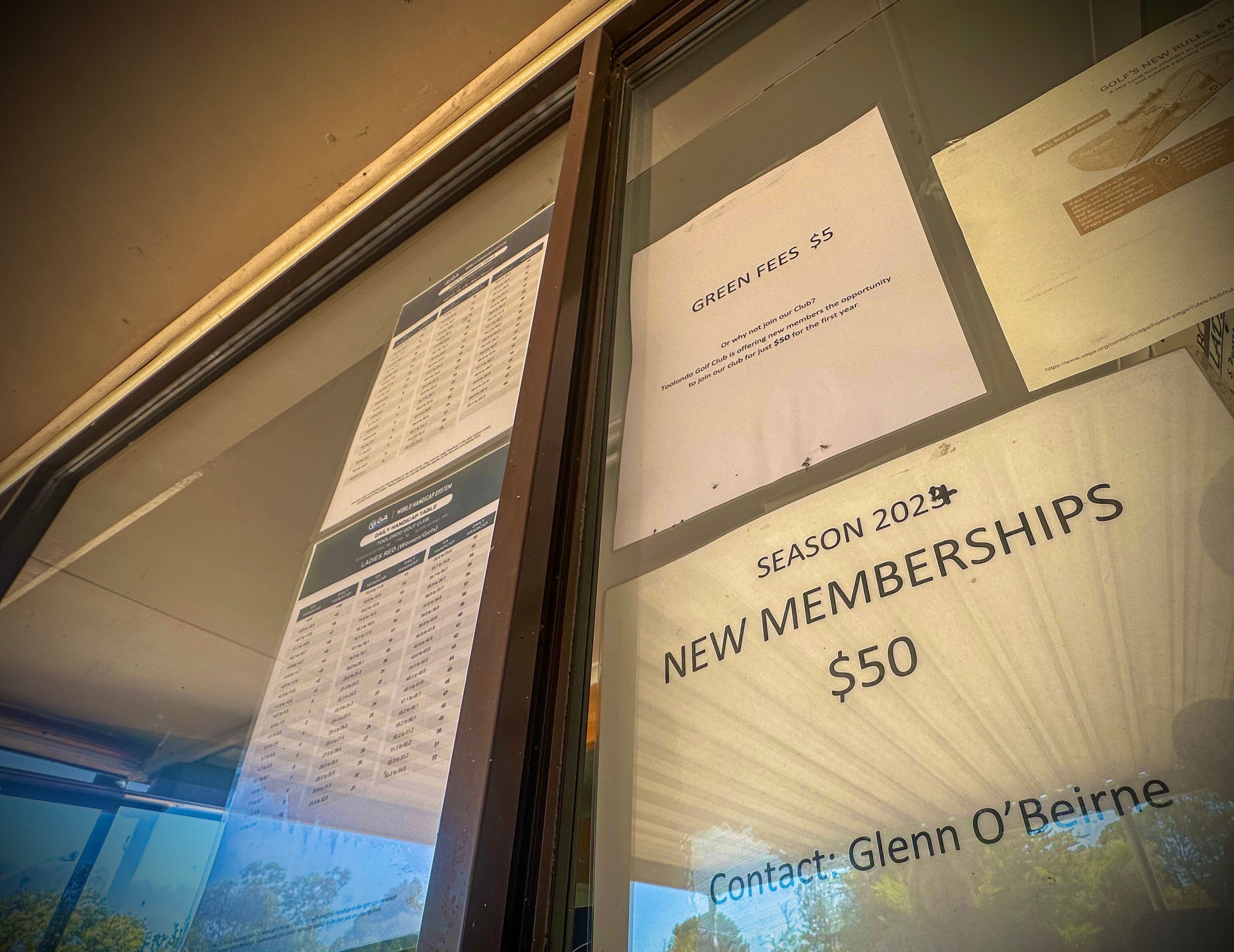 Sign in window reading: "New memberships $50"