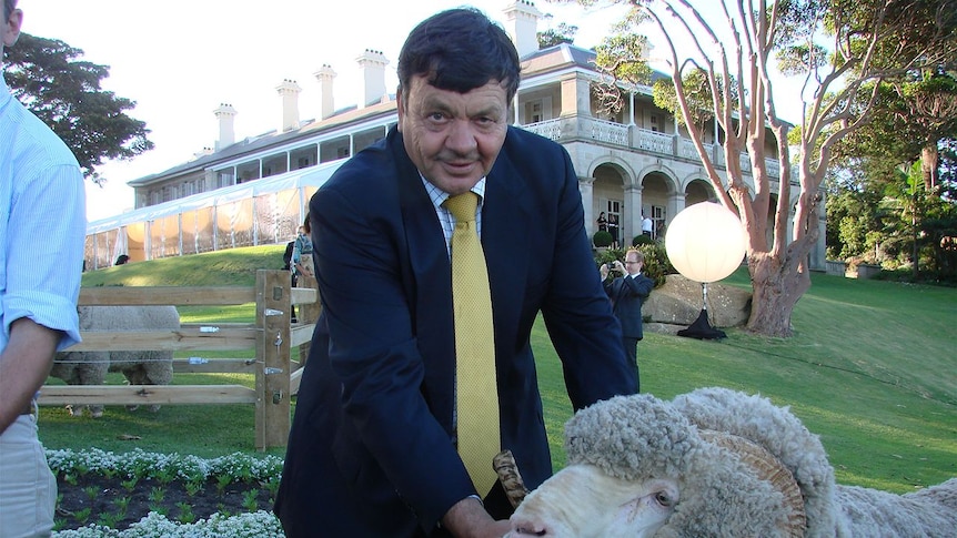 Wal Merriman, sheep breeder at Admiralty House
