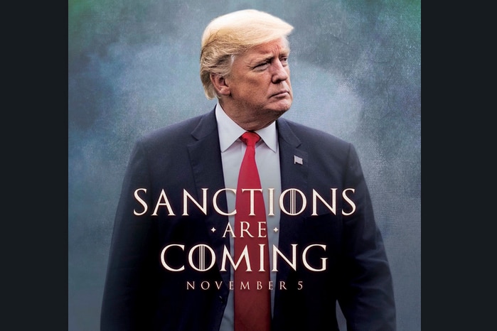 Donald Trump photoshopped a re-worked Game of Thrones theme on his image