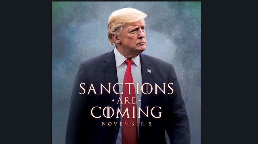 Donald Trump photoshopped a re-worked Game of Thrones theme on his image