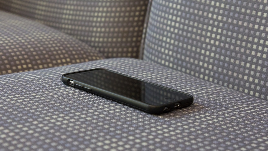 Smartphone on couch