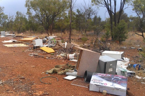 Dumped rubbish near Narrandera landfill