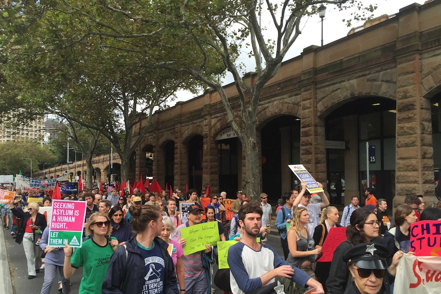 Palm Sunday marchers call for protection for asylum seekers