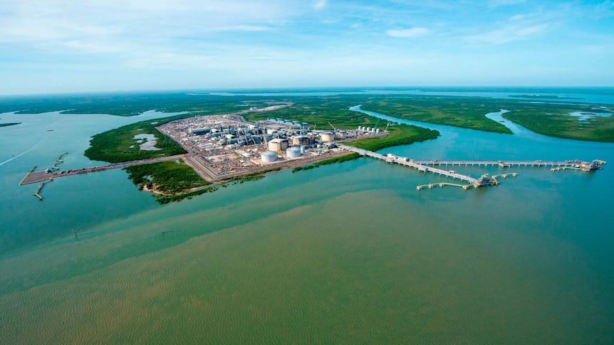 Aerial view of the Inpex facility at Bladin Point.